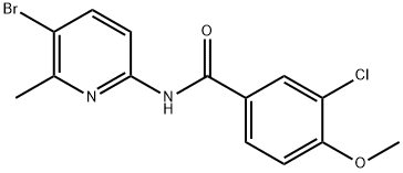 N-(5-bromo-6-methyl-2-pyridinyl)-3-chloro-4-methoxybenzamide Structure