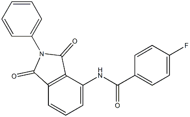 N-(1,3-dioxo-2-phenylisoindol-4-yl)-4-fluorobenzamide Structure