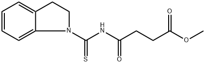 methyl 4-[(2,3-dihydro-1H-indol-1-ylcarbonothioyl)amino]-4-oxobutanoate 구조식 이미지