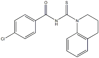 4-chloro-N-(3,4-dihydro-1(2H)-quinolinylcarbonothioyl)benzamide Structure