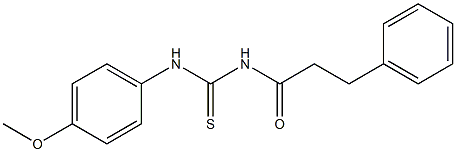 N-{[(4-methoxyphenyl)amino]carbonothioyl}-3-phenylpropanamide Structure