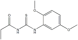 N-{[(2,5-dimethoxyphenyl)amino]carbonothioyl}propanamide Structure