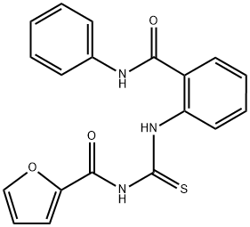 N-({[2-(anilinocarbonyl)phenyl]amino}carbonothioyl)-2-furamide 구조식 이미지