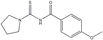 4-methoxy-N-(1-pyrrolidinylcarbonothioyl)benzamide Structure