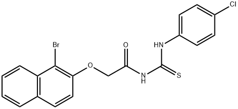2-[(1-bromo-2-naphthyl)oxy]-N-{[(4-chlorophenyl)amino]carbonothioyl}acetamide Structure