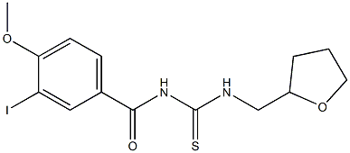 3-iodo-4-methoxy-N-{[(tetrahydro-2-furanylmethyl)amino]carbonothioyl}benzamide 구조식 이미지