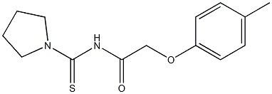 2-(4-methylphenoxy)-N-(1-pyrrolidinylcarbonothioyl)acetamide 구조식 이미지