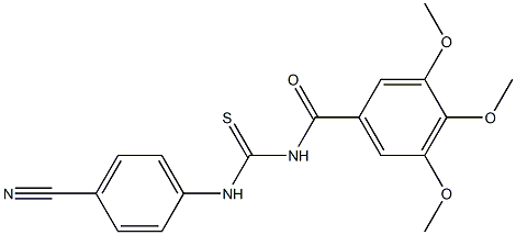 N-{[(4-cyanophenyl)amino]carbonothioyl}-3,4,5-trimethoxybenzamide 구조식 이미지