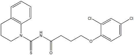 4-(2,4-dichlorophenoxy)-N-(3,4-dihydro-1(2H)-quinolinylcarbonothioyl)butanamide Structure