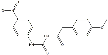 2-(4-methoxyphenyl)-N-{[(4-nitrophenyl)amino]carbonothioyl}acetamide Structure