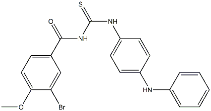 N-{[(4-anilinophenyl)amino]carbonothioyl}-3-bromo-4-methoxybenzamide Structure