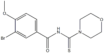 3-bromo-4-methoxy-N-(4-morpholinylcarbonothioyl)benzamide 구조식 이미지