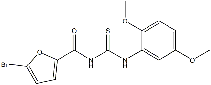 5-bromo-N-{[(2,5-dimethoxyphenyl)amino]carbonothioyl}-2-furamide Structure