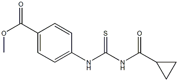 methyl 4-({[(cyclopropylcarbonyl)amino]carbonothioyl}amino)benzoate 구조식 이미지
