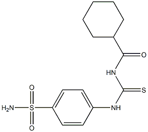 N-({[4-(aminosulfonyl)phenyl]amino}carbonothioyl)cyclohexanecarboxamide 구조식 이미지