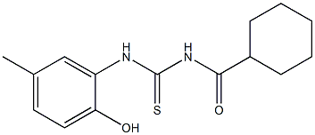 N-{[(2-hydroxy-5-methylphenyl)amino]carbonothioyl}cyclohexanecarboxamide Structure