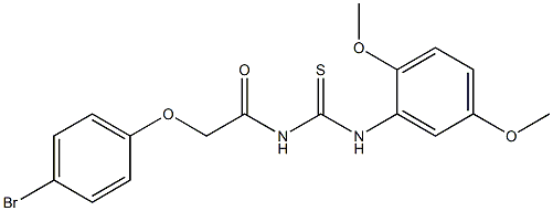 2-(4-bromophenoxy)-N-{[(2,5-dimethoxyphenyl)amino]carbonothioyl}acetamide 구조식 이미지