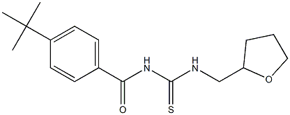 4-tert-butyl-N-{[(tetrahydro-2-furanylmethyl)amino]carbonothioyl}benzamide 구조식 이미지
