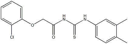 2-(2-chlorophenoxy)-N-{[(3,4-dimethylphenyl)amino]carbonothioyl}acetamide Structure