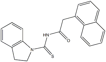 N-(2,3-dihydro-1H-indol-1-ylcarbonothioyl)-2-(1-naphthyl)acetamide 구조식 이미지