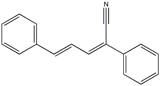 Benzeneacetonitrile, a-(3-phenyl-2-propen-1-ylidene)- Structure