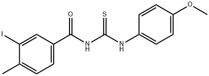 3-iodo-N-{[(4-methoxyphenyl)amino]carbonothioyl}-4-methylbenzamide 구조식 이미지