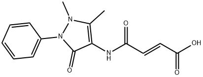 (E)-4-((1,5-dimethyl-3-oxo-2-phenyl-2,3-dihydro-1H-pyrazol-4-yl)amino)-4-oxobut-2-enoic acid 구조식 이미지