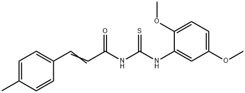 N-{[(2,5-dimethoxyphenyl)amino]carbonothioyl}-3-(4-methylphenyl)acrylamide Structure