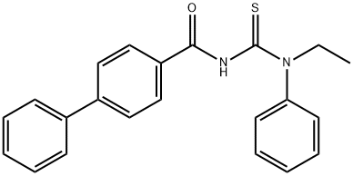 N-{[ethyl(phenyl)amino]carbonothioyl}-4-biphenylcarboxamide 구조식 이미지