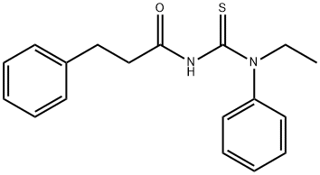 N-{[ethyl(phenyl)amino]carbonothioyl}-3-phenylpropanamide 구조식 이미지