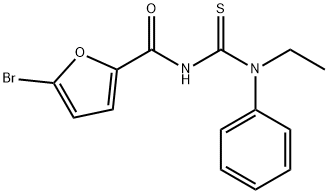 5-bromo-N-{[ethyl(phenyl)amino]carbonothioyl}-2-furamide 구조식 이미지