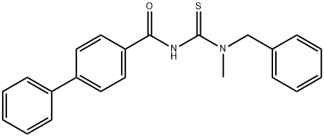 N-{[benzyl(methyl)amino]carbonothioyl}-4-biphenylcarboxamide 구조식 이미지