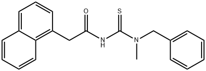 N-{[benzyl(methyl)amino]carbonothioyl}-2-(1-naphthyl)acetamide 구조식 이미지