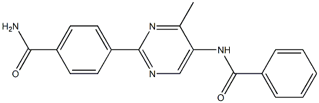 Benzamide, N-[2-[4-(aminocarbonyl)phenyl]-4-methyl-5-pyrimidinyl]- Structure