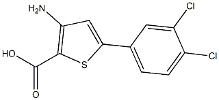 2-Thiophenecarboxylic acid, 3-amino-5-(3,4-dichlorophenyl)- Structure