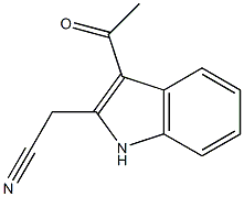 1H-Indole-2-acetonitrile, 3-acetyl- 구조식 이미지