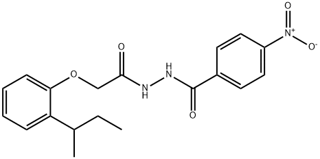 N'-[(2-sec-butylphenoxy)acetyl]-4-nitrobenzohydrazide 구조식 이미지