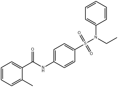 N-(4-{[ethyl(phenyl)amino]sulfonyl}phenyl)-2-methylbenzamide Structure