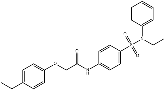 2-(4-ethylphenoxy)-N-(4-{[ethyl(phenyl)amino]sulfonyl}phenyl)acetamide 구조식 이미지