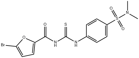 5-bromo-N-[({4-[(dimethylamino)sulfonyl]phenyl}amino)carbonothioyl]-2-furamide 구조식 이미지