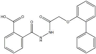 2-({2-[(2-biphenylyloxy)acetyl]hydrazino}carbonyl)benzoic acid 구조식 이미지