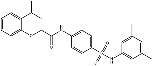 N-(4-{[(3,5-dimethylphenyl)amino]sulfonyl}phenyl)-2-(2-isopropylphenoxy)acetamide Structure