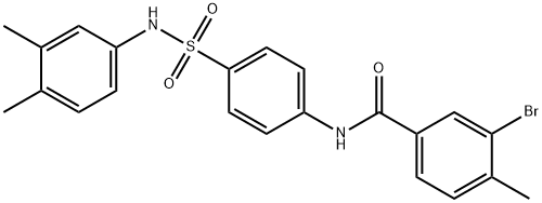 3-bromo-N-(4-{[(3,4-dimethylphenyl)amino]sulfonyl}phenyl)-4-methylbenzamide 구조식 이미지