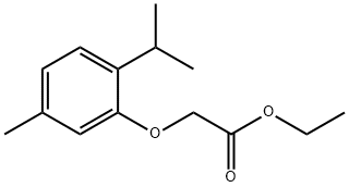 Acetic acid, [5-methyl-2-(1-methylethyl)phenoxy]-, ethyl ester Structure