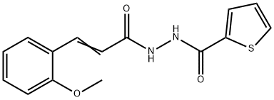 N'-[3-(2-methoxyphenyl)acryloyl]-2-thiophenecarbohydrazide Structure