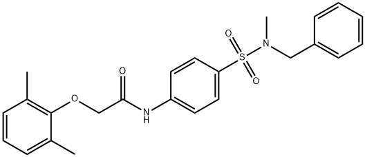 N-[4-[benzyl(methyl)sulfamoyl]phenyl]-2-(2,6-dimethylphenoxy)acetamide Structure