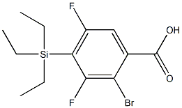 Benzoic acid, 2-bromo-3,5-difluoro-4-(triethylsilyl)- Structure