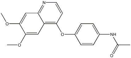 Acetamide, N-[4-[(6,7-dimethoxy-4-quinolinyl)oxy]phenyl]- Structure