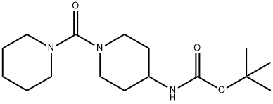 tert-Butyl 1-(piperidine-1-carbonyl)piperidin-4-ylcarbamate Structure