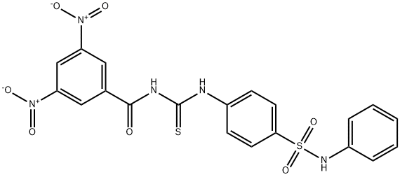 N-({[4-(anilinosulfonyl)phenyl]amino}carbonothioyl)-3,5-dinitrobenzamide 구조식 이미지